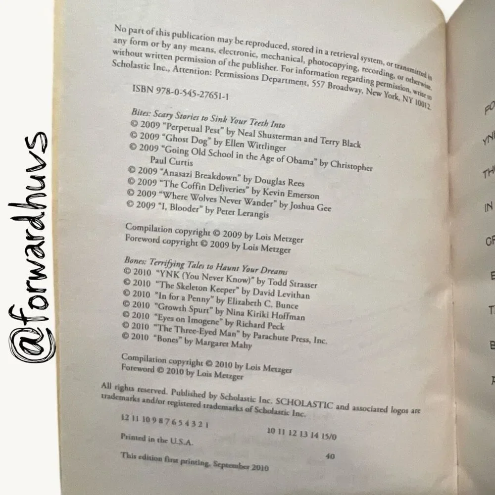 Bites & Bones Flip Book – Scholastic Horror Anthology
